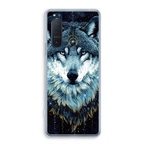 CaseCompany Darkness Wolf: Sony Xperia 5 II Transparant Hoesje