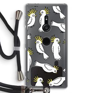 CaseCompany Papegaai: Sony Xperia XZ2 Transparant Hoesje met koord
