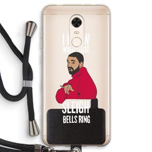 CaseCompany Sleigh Bells Ring: Xiaomi Redmi 5 Transparant Hoesje met koord