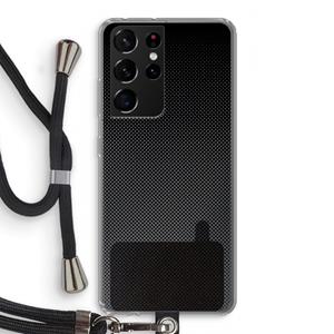 CaseCompany Musketon Halftone: Samsung Galaxy S21 Ultra Transparant Hoesje met koord