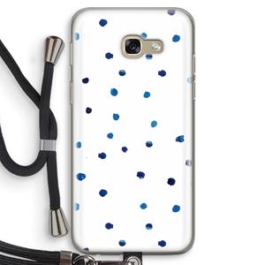 CaseCompany Blauwe stippen: Samsung Galaxy A5 (2017) Transparant Hoesje met koord