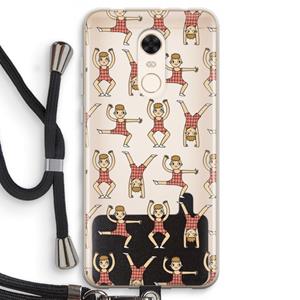 CaseCompany Gymboys: Xiaomi Redmi 5 Transparant Hoesje met koord