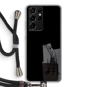 CaseCompany Musketon Painter: Samsung Galaxy S21 Ultra Transparant Hoesje met koord