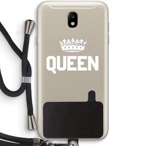 CaseCompany Queen zwart: Samsung Galaxy J7 (2017) Transparant Hoesje met koord
