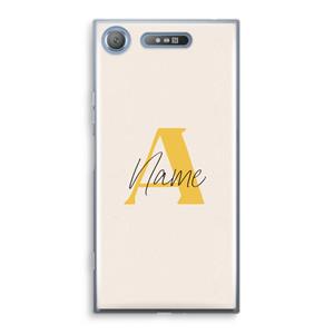 CaseCompany Amber Script: Sony Xperia XZ1 Transparant Hoesje