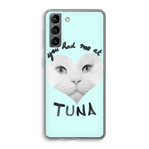 CaseCompany You had me at tuna: Samsung Galaxy S21 Transparant Hoesje