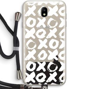CaseCompany XOXO: Samsung Galaxy J7 (2017) Transparant Hoesje met koord