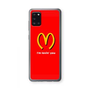 CaseCompany I'm lovin' you: Samsung Galaxy A31 Transparant Hoesje