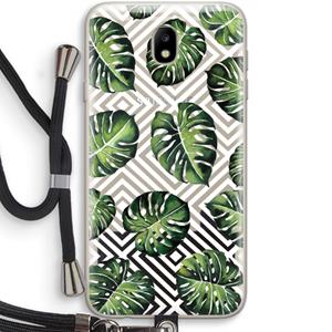 CaseCompany Geometrische jungle: Samsung Galaxy J7 (2017) Transparant Hoesje met koord