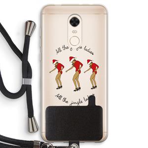 CaseCompany Jingle Ladies: Xiaomi Redmi 5 Transparant Hoesje met koord