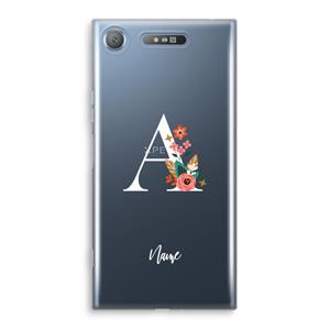 CaseCompany Pink Bouquet: Sony Xperia XZ1 Transparant Hoesje