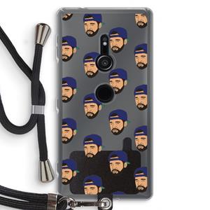 CaseCompany Drake Away: Sony Xperia XZ2 Transparant Hoesje met koord