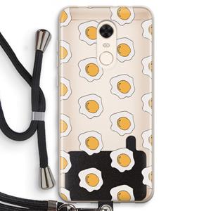 CaseCompany Bacon to my eggs #1: Xiaomi Redmi 5 Transparant Hoesje met koord