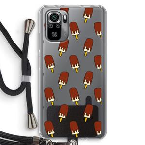 CaseCompany Yummy: Xiaomi Redmi Note 10S Transparant Hoesje met koord