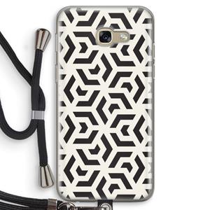 CaseCompany Crazy pattern: Samsung Galaxy A5 (2017) Transparant Hoesje met koord