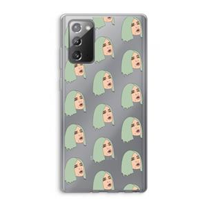 CaseCompany King Kylie: Samsung Galaxy Note 20 / Note 20 5G Transparant Hoesje