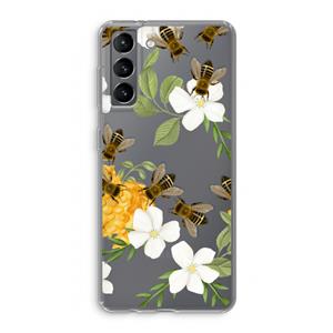 CaseCompany No flowers without bees: Samsung Galaxy S21 Transparant Hoesje