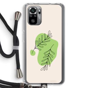 CaseCompany Beleaf in you: Xiaomi Redmi Note 10S Transparant Hoesje met koord