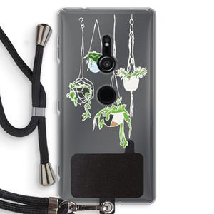 CaseCompany Hang In There: Sony Xperia XZ2 Transparant Hoesje met koord