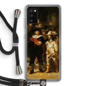 CaseCompany De Nachtwacht: Samsung Galaxy A41 Transparant Hoesje met koord