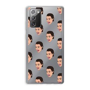 CaseCompany Ugly Cry Call: Samsung Galaxy Note 20 / Note 20 5G Transparant Hoesje