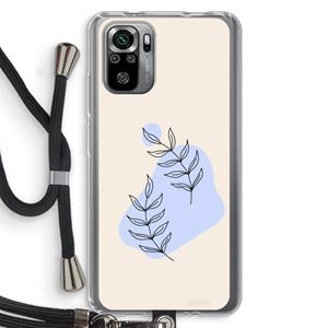 CaseCompany Leaf me if you can: Xiaomi Redmi Note 10S Transparant Hoesje met koord