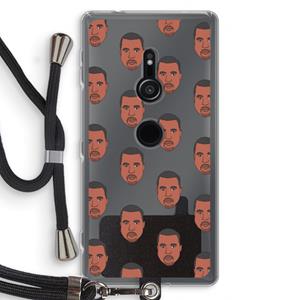 CaseCompany Kanye Call Me℃: Sony Xperia XZ2 Transparant Hoesje met koord