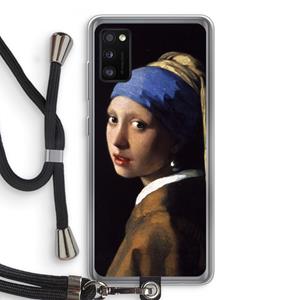 CaseCompany The Pearl Earring: Samsung Galaxy A41 Transparant Hoesje met koord