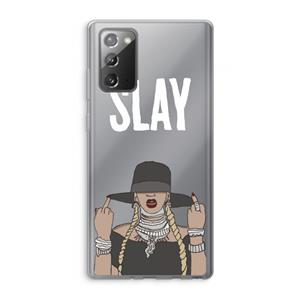 CaseCompany Slay All Day: Samsung Galaxy Note 20 / Note 20 5G Transparant Hoesje