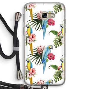 CaseCompany Kleurrijke papegaaien: Samsung Galaxy A5 (2017) Transparant Hoesje met koord