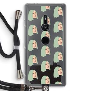 CaseCompany King Kylie: Sony Xperia XZ2 Transparant Hoesje met koord