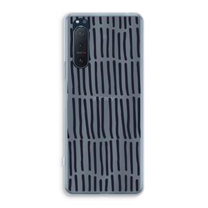 CaseCompany Moroccan stripes: Sony Xperia 5 II Transparant Hoesje