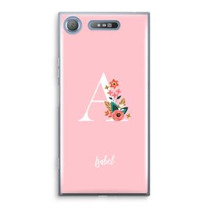 CaseCompany Pink Bouquet: Sony Xperia XZ1 Transparant Hoesje