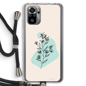 CaseCompany Violets are blue: Xiaomi Redmi Note 10S Transparant Hoesje met koord