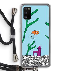 CaseCompany Aquarium: Samsung Galaxy A41 Transparant Hoesje met koord