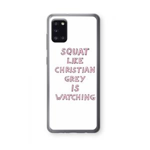 CaseCompany Christian Grey: Samsung Galaxy A31 Transparant Hoesje