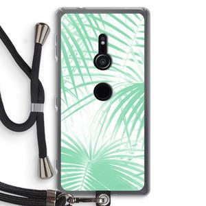 CaseCompany Palmbladeren: Sony Xperia XZ2 Transparant Hoesje met koord