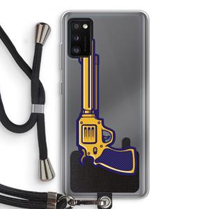 CaseCompany Pew Pew Pew: Samsung Galaxy A41 Transparant Hoesje met koord