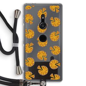 CaseCompany You Had Me At Pizza: Sony Xperia XZ2 Transparant Hoesje met koord
