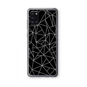 CaseCompany Geometrische lijnen wit: Samsung Galaxy A31 Transparant Hoesje