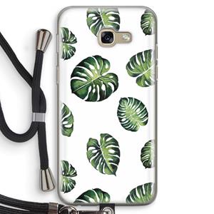 CaseCompany Tropische bladeren: Samsung Galaxy A5 (2017) Transparant Hoesje met koord