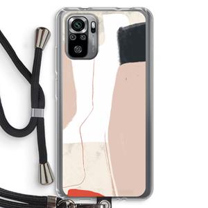 CaseCompany Lava: Xiaomi Redmi Note 10S Transparant Hoesje met koord