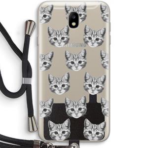 CaseCompany Kitten: Samsung Galaxy J7 (2017) Transparant Hoesje met koord