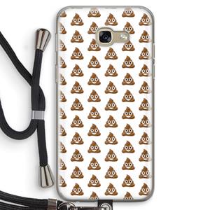 CaseCompany Poop emoji: Samsung Galaxy A5 (2017) Transparant Hoesje met koord