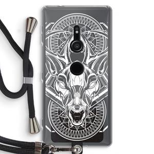 CaseCompany Oh Deer: Sony Xperia XZ2 Transparant Hoesje met koord