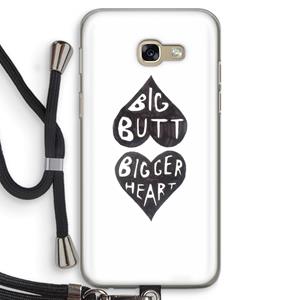 CaseCompany Big butt bigger heart: Samsung Galaxy A5 (2017) Transparant Hoesje met koord