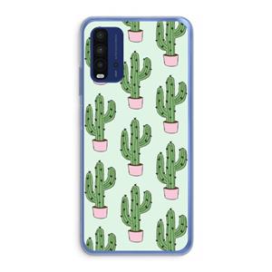 CaseCompany Cactus Lover: Xiaomi Redmi 9T Transparant Hoesje