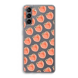 CaseCompany Just peachy: Samsung Galaxy S21 Transparant Hoesje