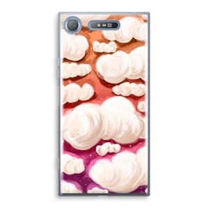 CaseCompany Katoen Wolken: Sony Xperia XZ1 Transparant Hoesje