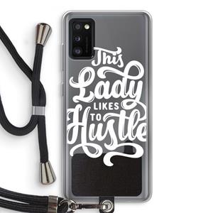 CaseCompany Hustle Lady: Samsung Galaxy A41 Transparant Hoesje met koord